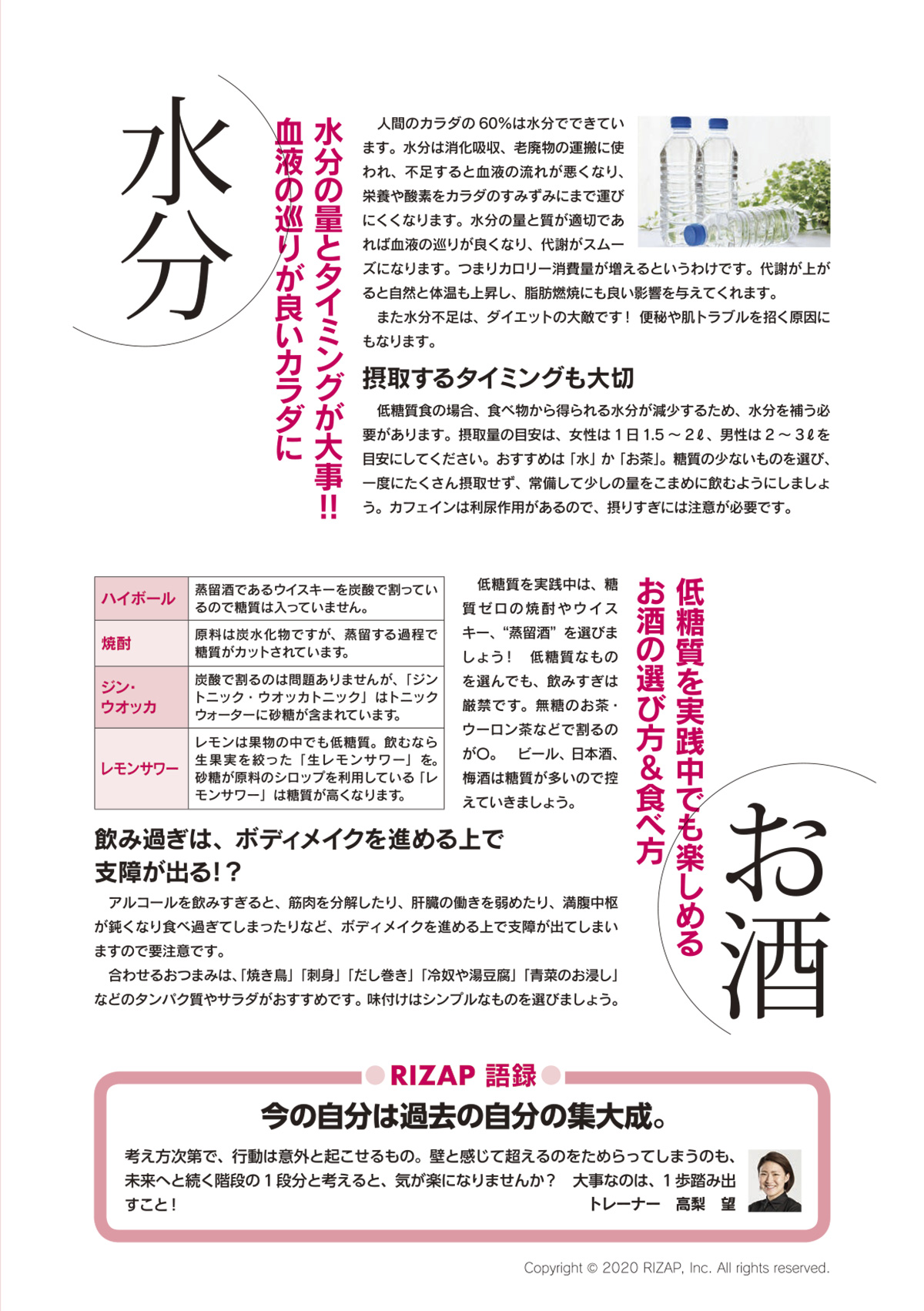 Rizapコラム 動画 水分 お酒とカラダの関係 を掲載しました 神建連国保 神奈川県建設連合国民健康保険組合